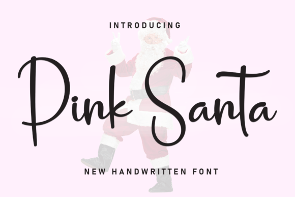 Pink Santa: A Playful Display Font for Joyful Editorial Design