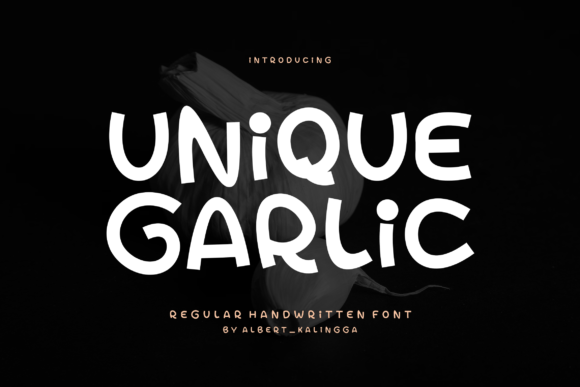 Unique Garlic: A Bold Display Font for Modern Web Brands